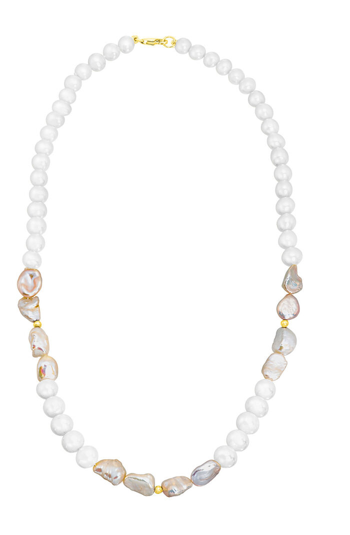 Charmante ketting met Keshi parels 