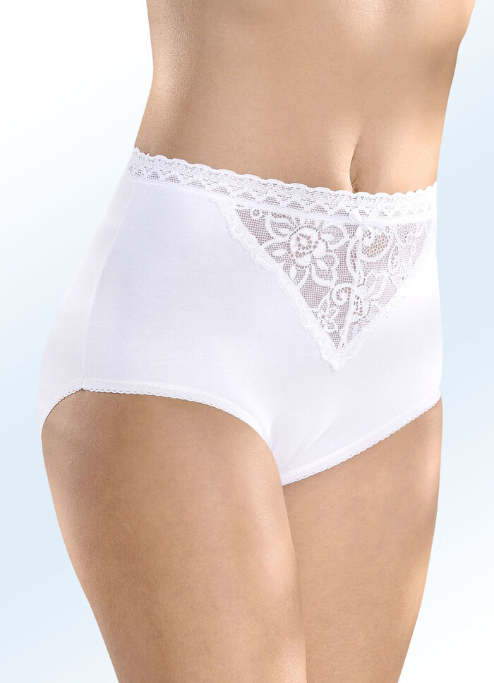 Verpakking met vier slips met elastische band van kant
