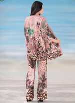 Laurina blousejasje met briljant kleurenprintdesign 