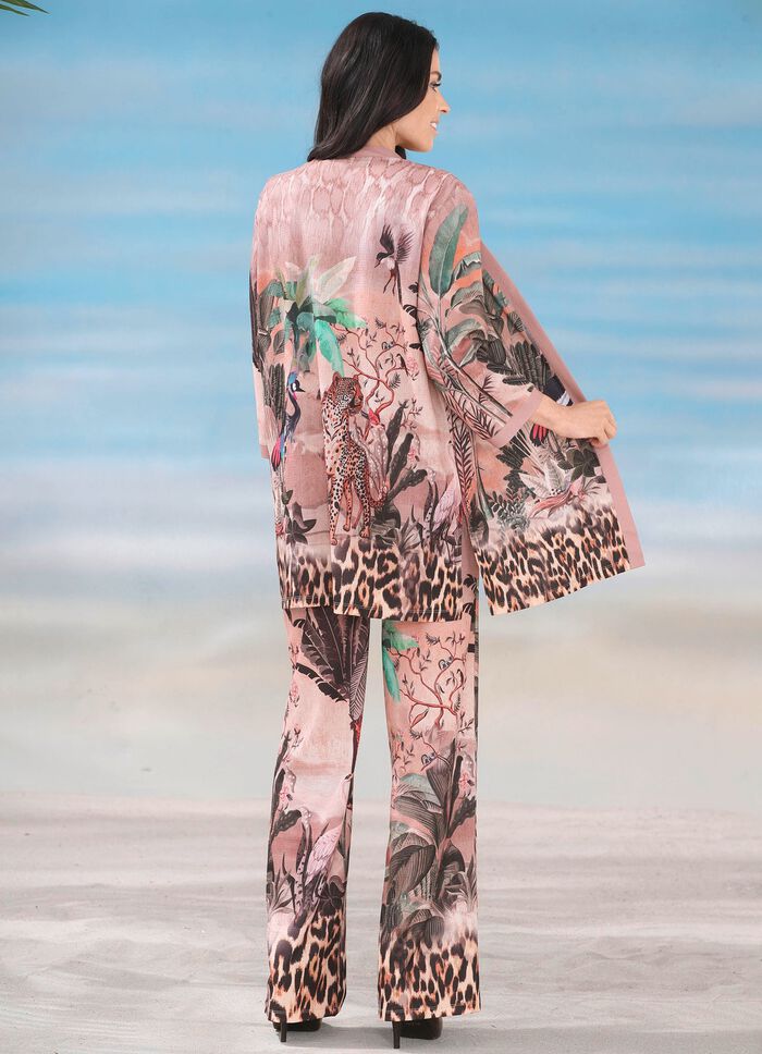 Laurina blousejasje met briljant kleurenprintdesign 