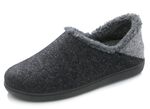 Pantoffels van wolvilt met uitneembaar voetbed GRIJS
