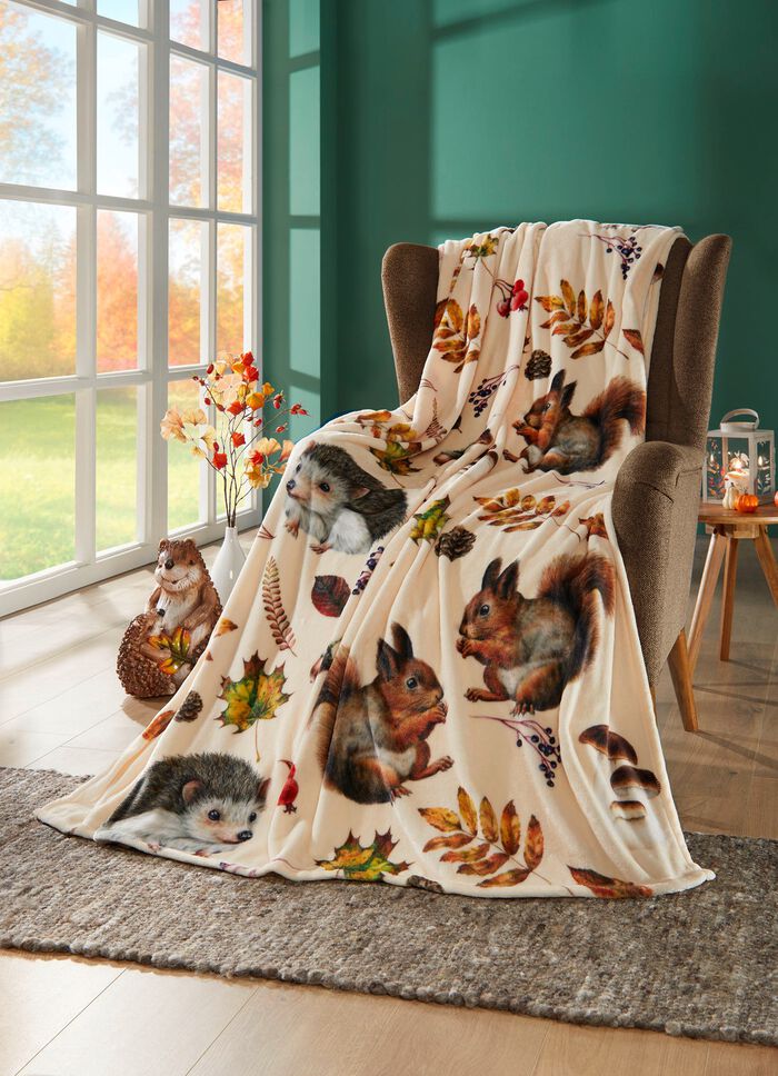 Gezellige deken van microvezelflanel 