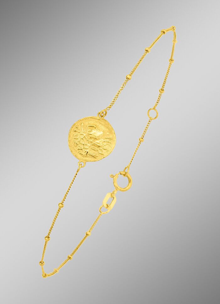 Kinkettingarmband met Romeins muntmotief 