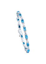 Armband met echte blauwe topazen 