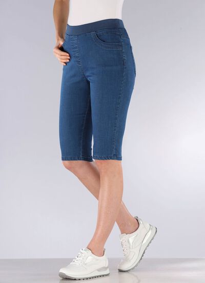 Bermuda's met jersey tailleband 