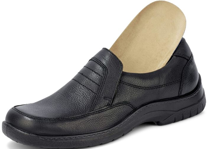 Slippers met ademend voetbed ZWART