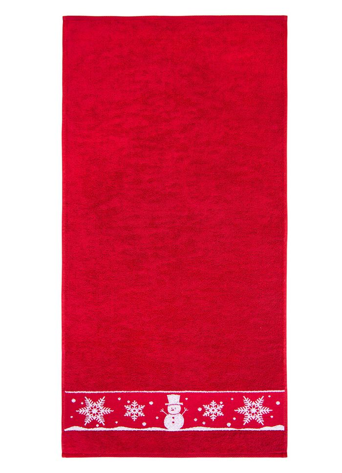 Zachte badstofserie met jacquardrand 