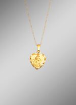 Kettinghanger 'Beschermengel', machinaal gegraveerd 