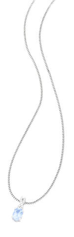 Wondermooie kettinghanger met diamanten en aquamarijn 