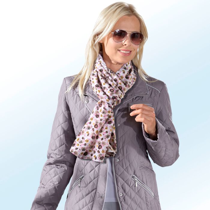 Sjaal met fantasiebloesemmotief 