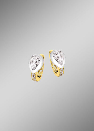 Creolen met briljant geslepen diamanten 