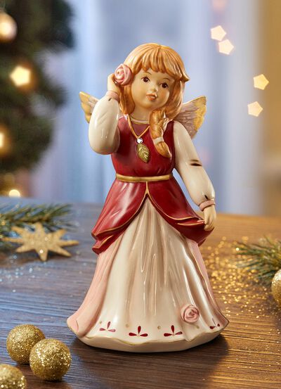 Engel met een roos in haar haar 