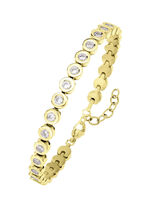 Titanium armband met synthetische zirkonia 