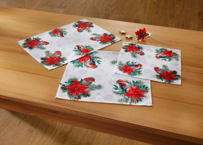 Tafel- en kamerdecoratie met schattige roodborstjes MULTICOLOR