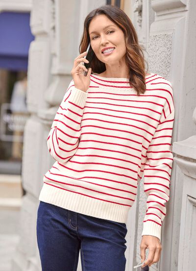 trui met strepenmotief 