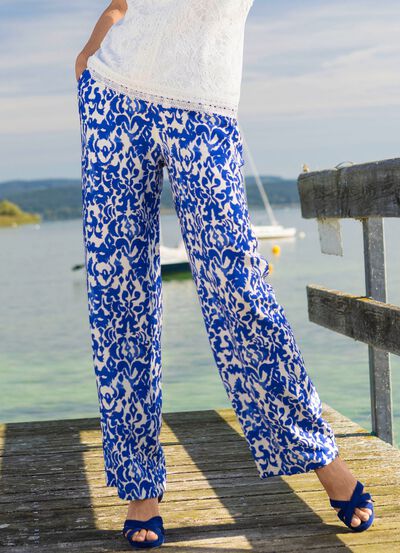 Broek met wijde, rechte pasvorm  