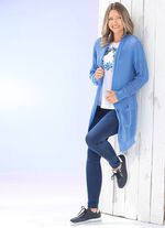 Lang vest in stretchy gestreepte look 