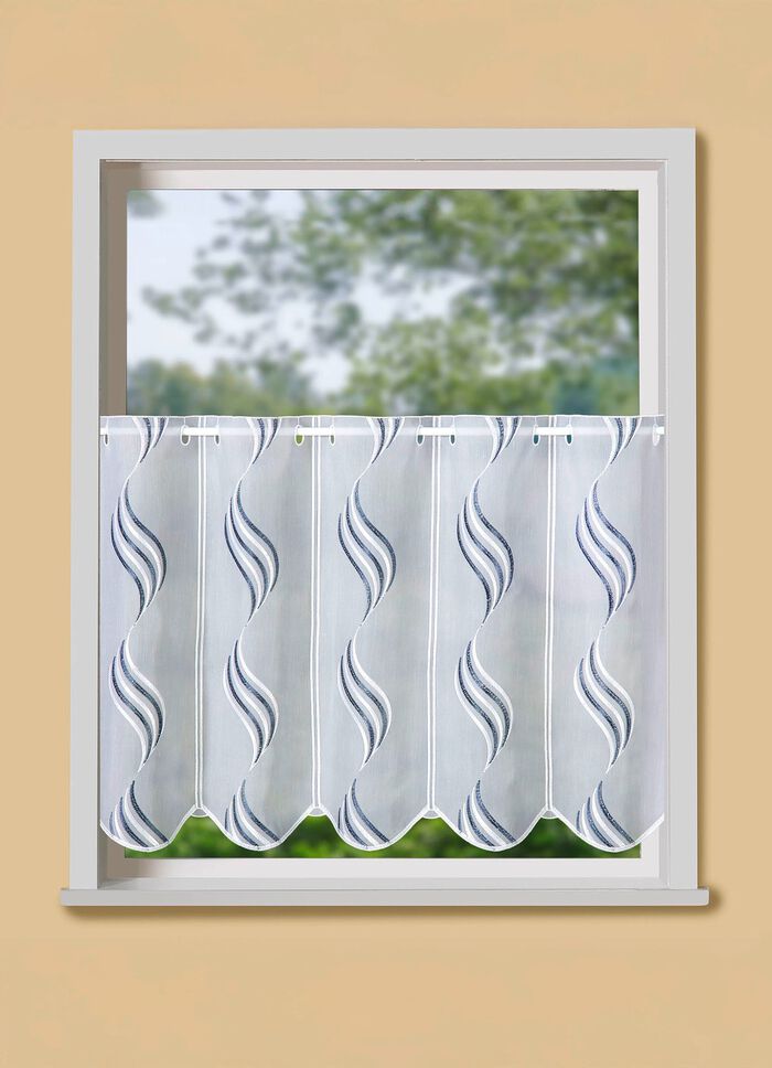 Kort gordijn met borduurwerk 