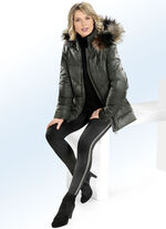 Jas met afneembare kunstbontkraag 