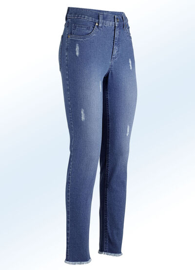 Enkellange jeans in 5-pocketmodel 