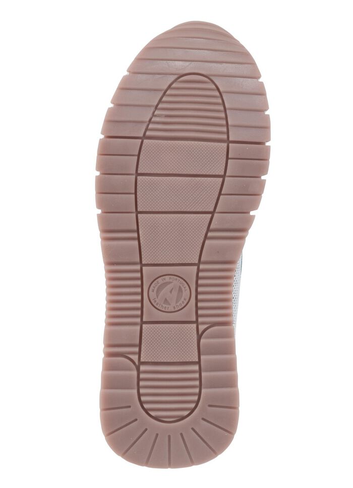 ELENA EDEN sneakers gemaakt van nappa, su&egrave;de en textiel in mesh-look WIT-BLAUW