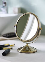 Cosmetische spiegel met stevige metalen behuizing GOLD