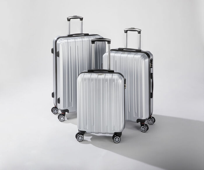 Kofferset 3 stuks ZILVER