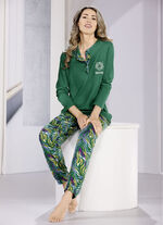 Pyjama, lange mouwen en knoopsluiting 