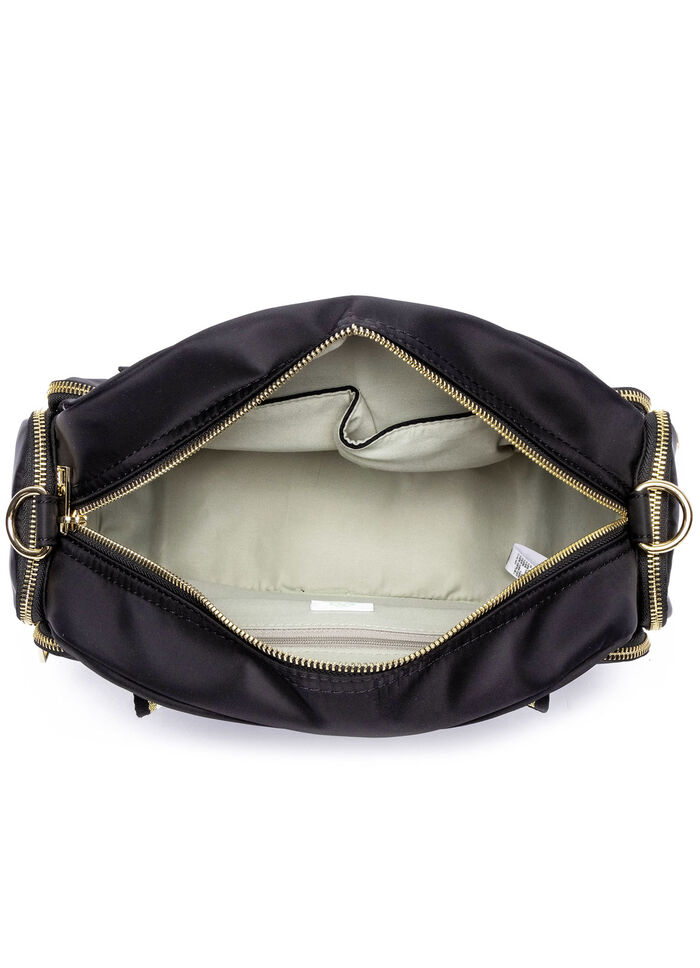 Collezione Alessandro tas gemaakt van synthetisch materiaal ZWART-OUDZILVER