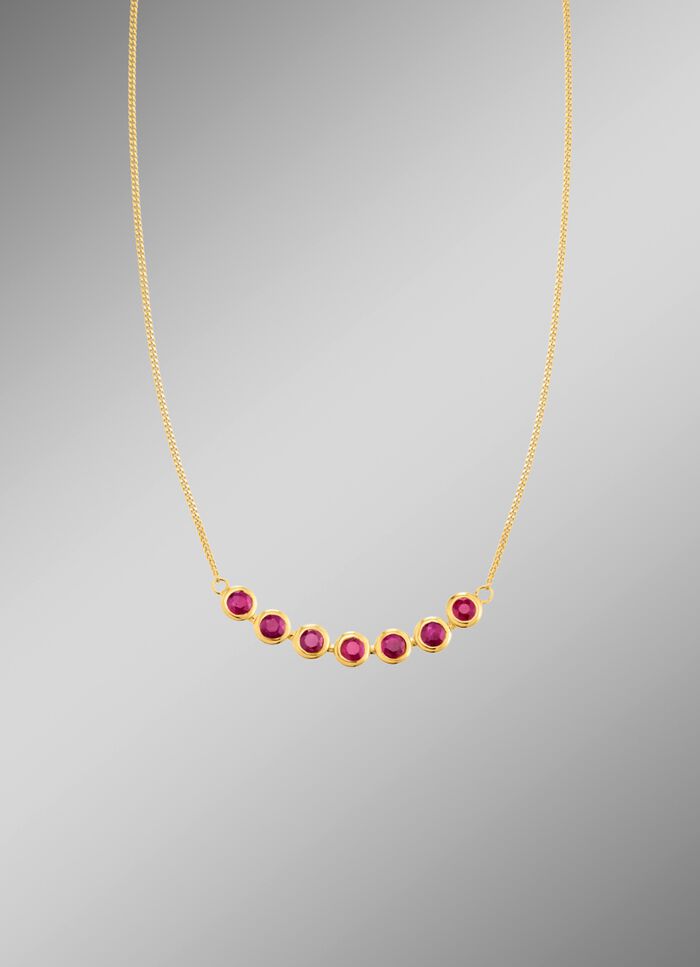 Ketting in goud met robijn 