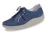 Waldläufer veterschoen met elegante metallic leren inzetstukken JEANSBLAUW