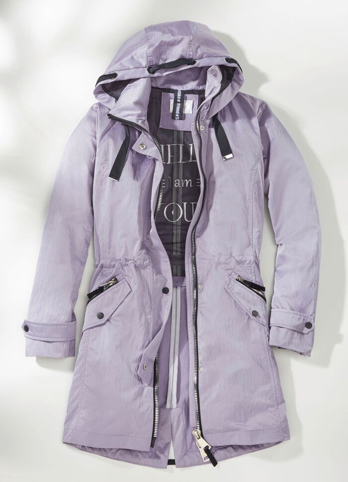 Parka met decoratief lint 