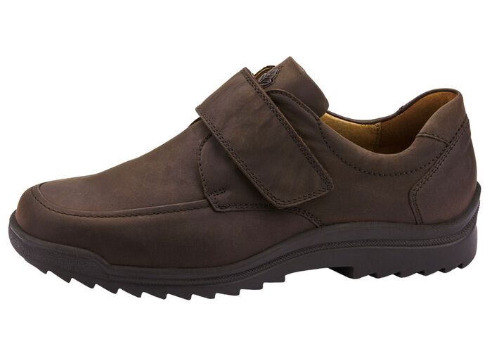 Waldl&auml;ufer klittenbandschoen gemaakt van hoogwaardig leer MOKKA