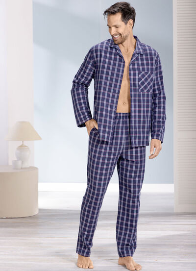 Comte geweven pyjama met knoopjes aan de bovenkant 