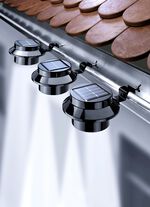 Dakgootlamp op zonne-energie, set van 3 