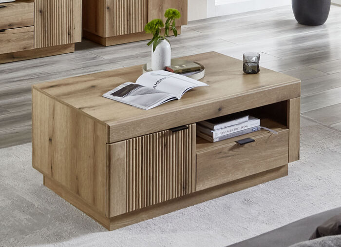 Salontafel met 2 deuren en lade 