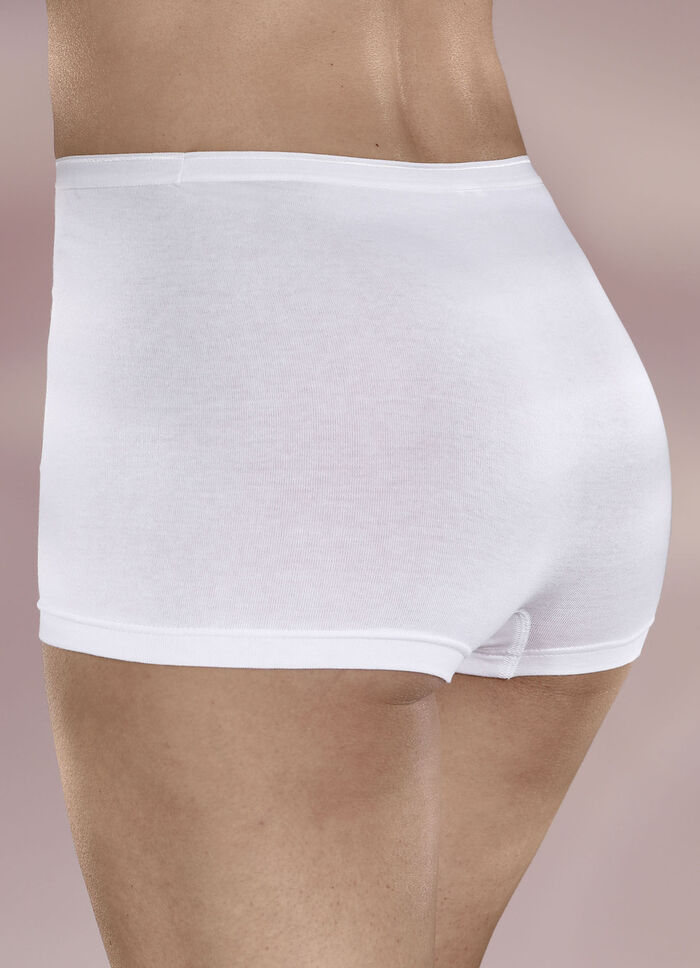 Comfortabele pompadourbroek in een verpakking van drie WIT