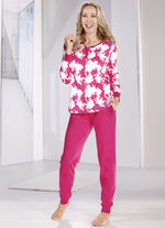 Pyjama, lange mouwen, knoopsluiting en manchetten 