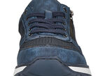 Rieker, comfortabele herensneakers, breedte H, met uitneembaar voetbed BLAUW-BRUIN