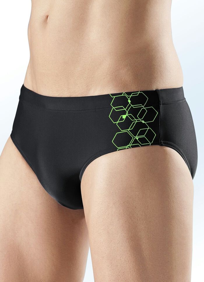 Naturana zwembroek in slipvorm met geplaatste opdruk 