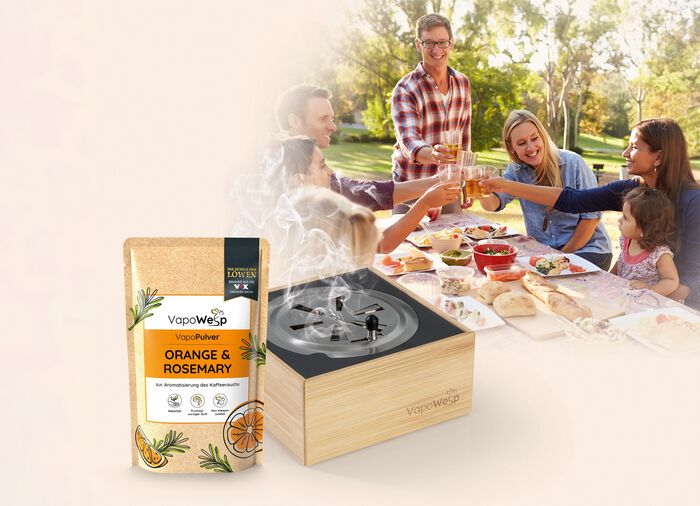 VapoWesp rookbox om wespen op afstand te houden 