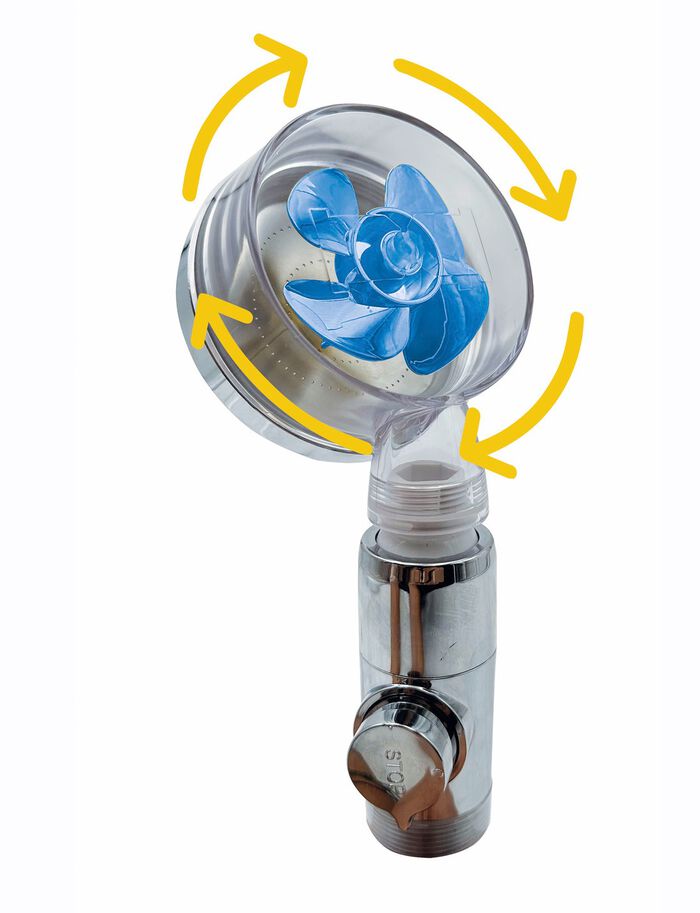 Aquadon EcoTornado douchekop met ingenieus turbine-effect 