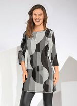 Lang shirt met schitterende all-over print 
