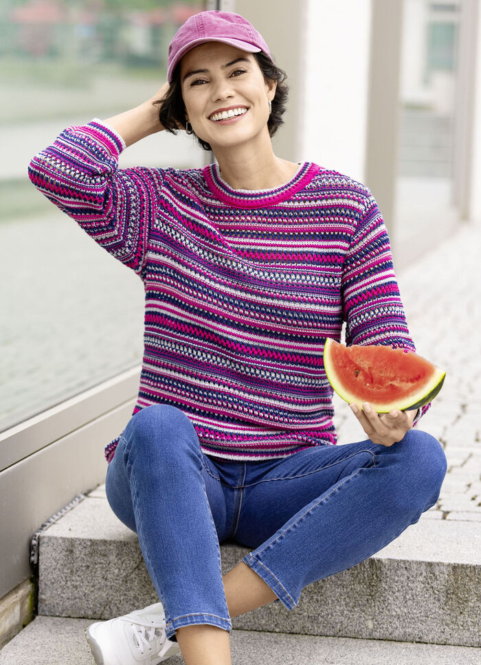 Trui met een mix van patronen in een strependessin 