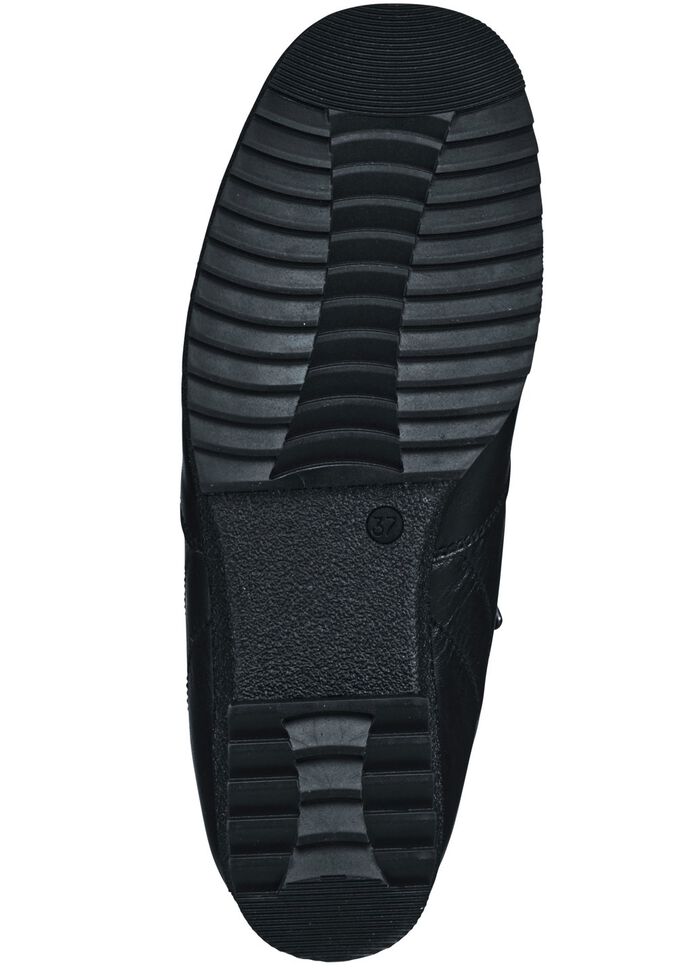 Enkellaarsjes met twee ritssluitingen aan de zijkant ZWART