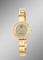 ETT-dameshorloge op zonne-energie met roestvrijstalen polsband en kast 