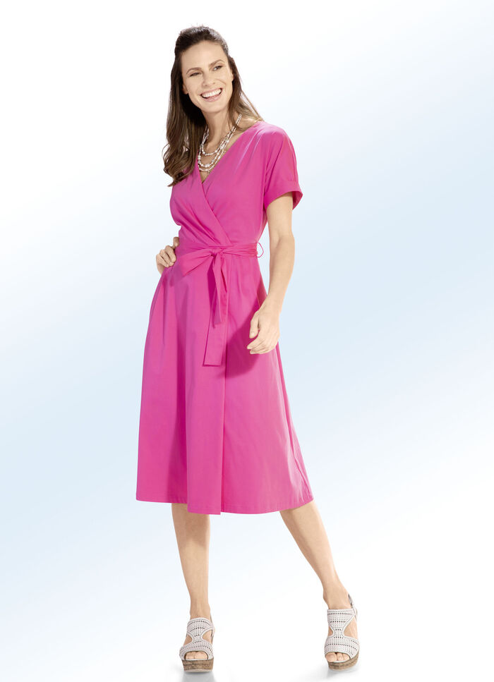 Jurk met riem in wikkellook 