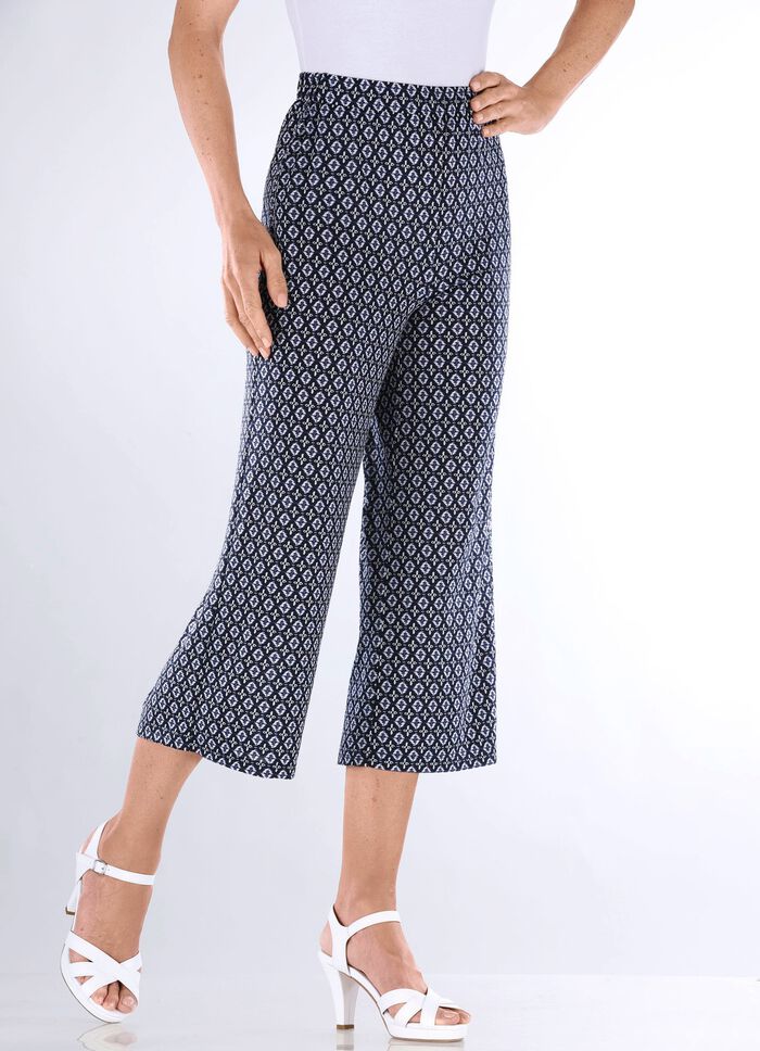 Culottes in een comfortabele pull-on stijl MARINE-WEISS-BLAU