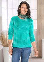 Trui met rekbaar kabelpatroon 