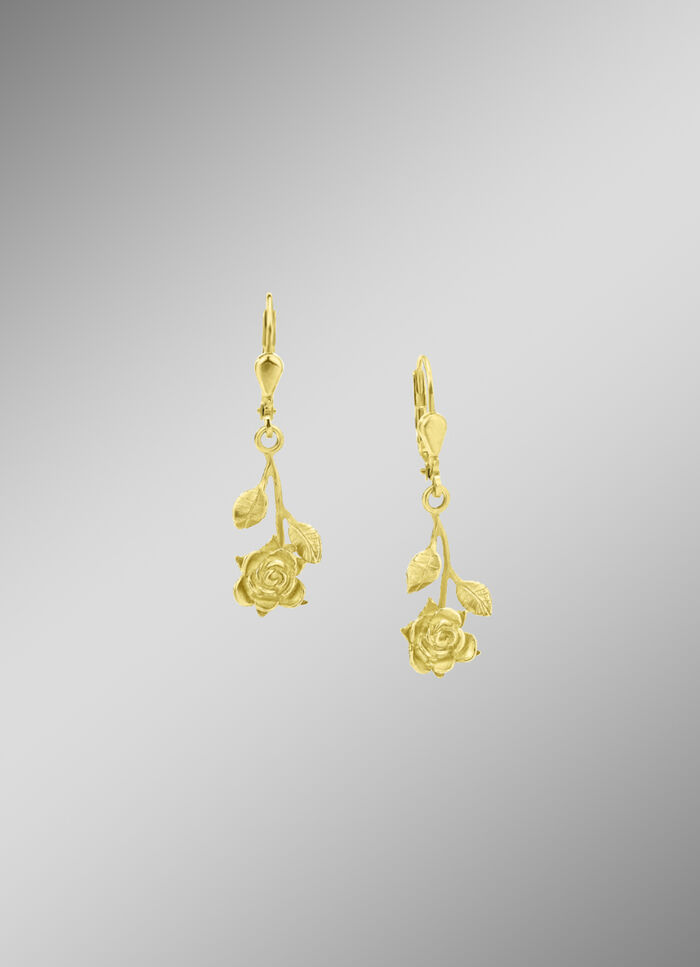 Romantische rozenoorbellen, beweegbaar, met structuur 